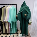 Women's Abaya with a Modern, Elegant, Loose Design in Solid Color
