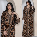 Luxurious abaya dress with a royal, wide, and elegant design