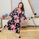 Polyester Printed Dress in a Middle Eastern Robe Style