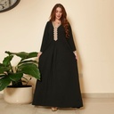 An elegant abaya with an oriental touch that reflects luxury and authenticity with refined details