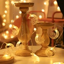 Ramadan LED string lights with a moon and castle design, perfect for festive decorations and home décor