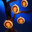Add a warm Ramadan ambiance with a lighting string inspired by traditional moon and castle designs