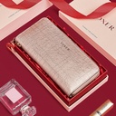 This luxurious wallet features a long and sleek design that perfectly combines elegance and functionality 