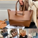 Elegant women's shoulder bag – a spacious handbag with a simple classic design, crafted with high quality