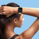 Luxury smartwatch with a heart rate monitor, IP68 water resistance, and call support