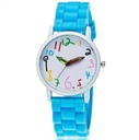 Trendy Quartz Watch with Explosive Silicone Strap and Artistic Painted Design