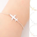 Stainless Steel Bracelet with Elegant and Modern Airplane Design