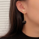 Attractive earrings featuring a wonderful combination of red and black cherries, adding a charming and elegant touch to your look