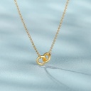 Elegant Women's Necklace with a Distinctive Design featuring Double Rings for a Luxurious Look