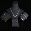 A 4-piece Zircon Accessory Set with an Elegant and Attractive Design, Adding a Magical Touch to Your Chic Look