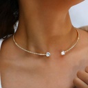 Trendy Jewelry, Heart-Shaped Rhinestone Necklace with an Elegant Design