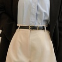 Women's Casual Belt with Classic Design and Pin Buckle