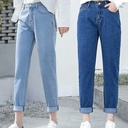 Wide-Leg Denim Pants with a Modern Korean-Inspired Design – Perfect for Everyday Wear