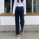 Women's wide-leg jeans with a high waist, featuring a stylish casual design that offers both comfort and elegance — a perfect choice for a modern and relaxed everyday look