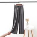 Wide-leg ice silk pants with a soft, draping fabric for an elegant and comfortable look