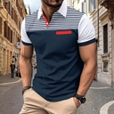 Men's stylish and practical casual shirt featuring a striped pattern and short sleeves — perfect for a comfortable and modern summer look