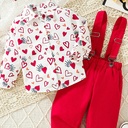 Elegant two-piece kids' set – short-sleeve shirt and shorts with a luxurious design and stylish appearance