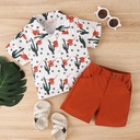 Stylish Summer Outfit for Kids – Short-Sleeved Shirt with Coordinated Shorts in a Modern Casual Design