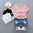 Stylish Summer Outfit for Boys – Short Sleeve Shirt with a Cute and Charming Design