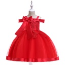 Elegant Princess Dress for Girls – Adorned with a Bow for a Charming and Stunning Look