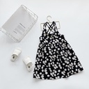 Girls' Princess Strap Dress – Made of chiffon with a soft and elegant daisy floral design