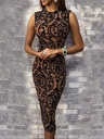 Elegant sleeveless tank-style dress that offers a modern, comfortable look with a soft feminine touch
