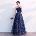 Elegant strapless long evening gown designed to give you a radiant and captivating look for special occasions