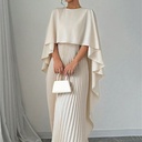 Wide and luxurious women's dress with an elegant modern design that adds a sophisticated touch to your look