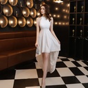 Shine with a captivating look in this elegant wrap-style dress adorned with sparkling sequins, designed to accentuate the silhouette with feminine elegance. Perfect for various occasions