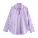 Elegant Women's Shirt – Featuring a Refined Print, Silky Satin Texture, and Graceful Drape