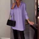 European and American-style pullover long-sleeve shirt, combining elegance and comfort—perfect for casual and everyday looks