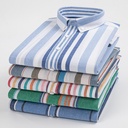 Men's casual shirt with modern stripes and a square collar for a stylish and comfortable look