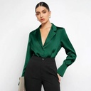 Women's long-sleeve shirt with a European and American design — perfect for modern everyday looks