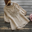 Elegant women's peplum top with flared sleeves — perfect for both casual and formal looks