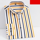 Elegant men's striped shirt with long sleeves and stretchy fabric for a comfortable, modern look