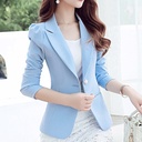 Elegant Korean-style women's jacket with a slim fit and long sleeves
