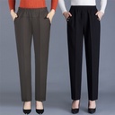 Straight-cut pants with an elegant design, suitable for both casual and formal looks