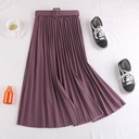 Women's chiffon skirt with a waist belt