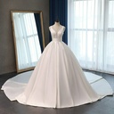 A luxurious satin dress with an elegant design, perfect for the modern woman