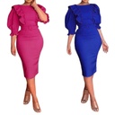 Elegant and practical business-style dress featuring a belt for a balanced and modern look
