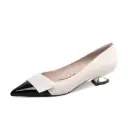 Women's mid-heel shoes with a pointed toe and elegant, comfortable shallow mouth design
