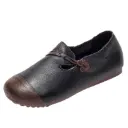 Casual shoes with prominent stitching and a durable genuine leather sole