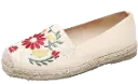 Women's casual shoes made of fabric adorned with elegant embroidery