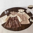 Children's Fashionable Stringy Selvedge Embroidered Mori Style Vest Girls Dress 