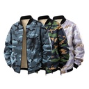 Men’s Thickened Casual Camouflage Jacket with Fleece Lining