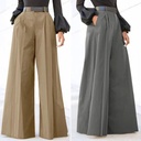 Elegant High-waist Wide-leg Bell-bottom Pants