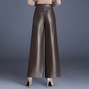 Women's High-Waist Thick Straight Wide-Leg Loose Pants