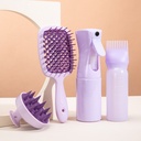 Hair care set: high-pressure spray bottle, silicone brush, hollow comb, dyeing comb.