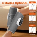 Electric leg massager with air waves, airbag, and hot compress.