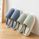 Autumn New Linen Women's Four Seasons Home Indoor Platform Slippers